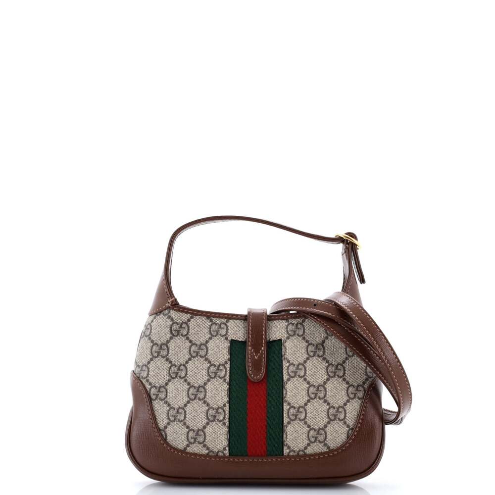 Gucci Jackie Hobo Gg Coated Canvas Mini #229680G20B - Picture 3 of 7
